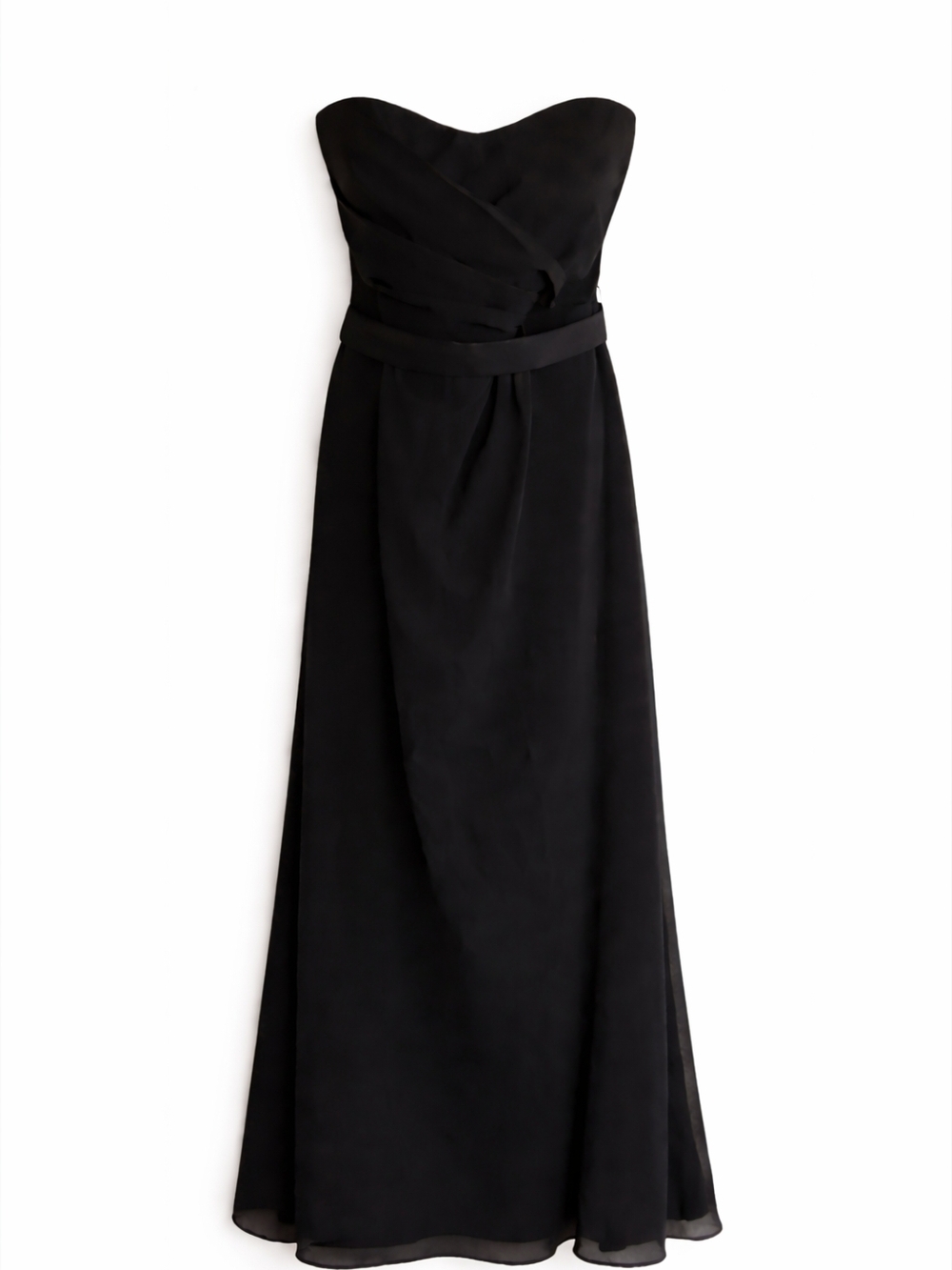 Vera Wang Strapless Black Evening Gown